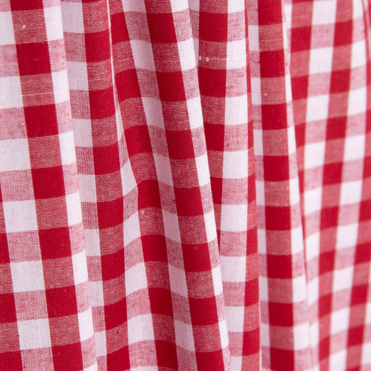 Maxi Gingham Cotton Poplin Red - Ribes y Casals