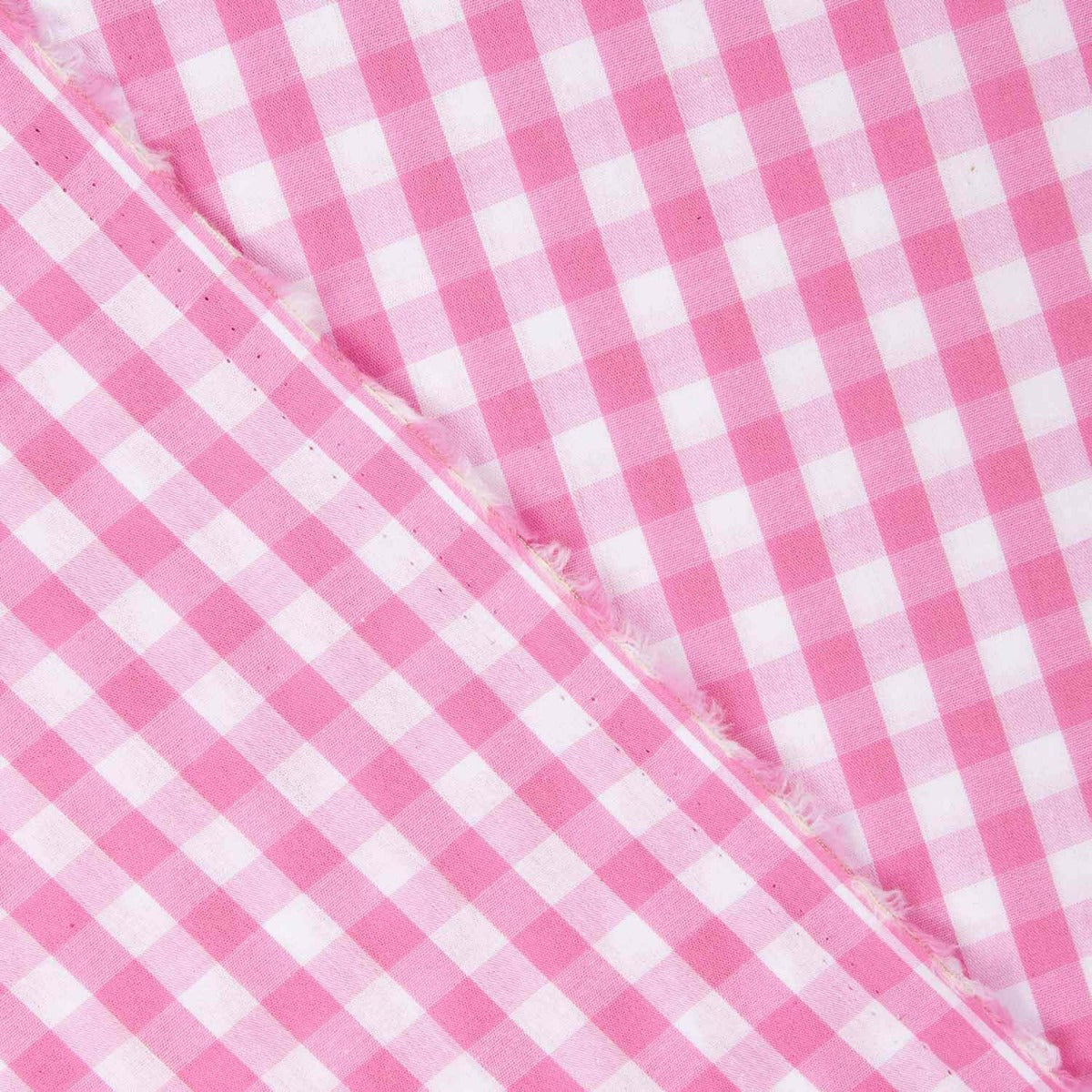 Maxi Gingham Cotton Poplin Pink - Ribes y Casals