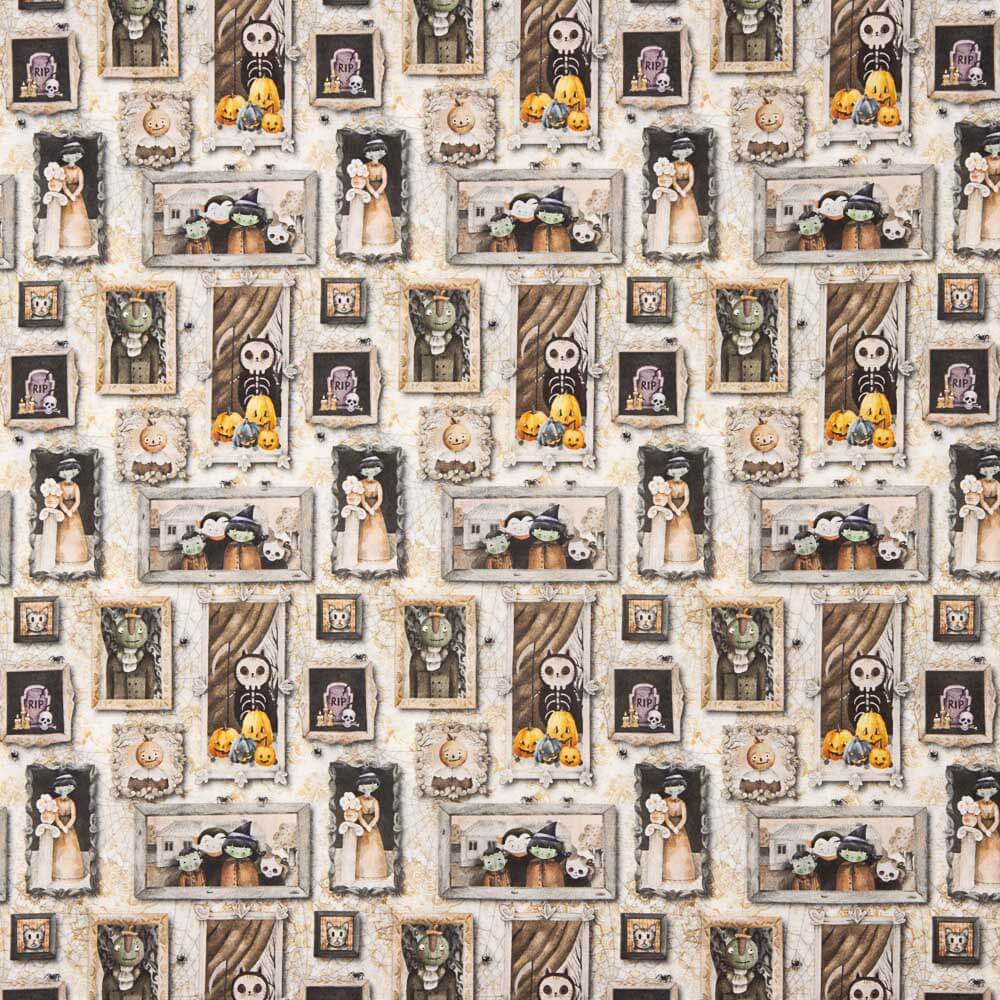 Halloween Checkered Printed Cotton Poplin - Ribes y Casals