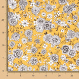 Oeko-Tex® Cotton Poplin Turmeric Flower - Ribes y Casals