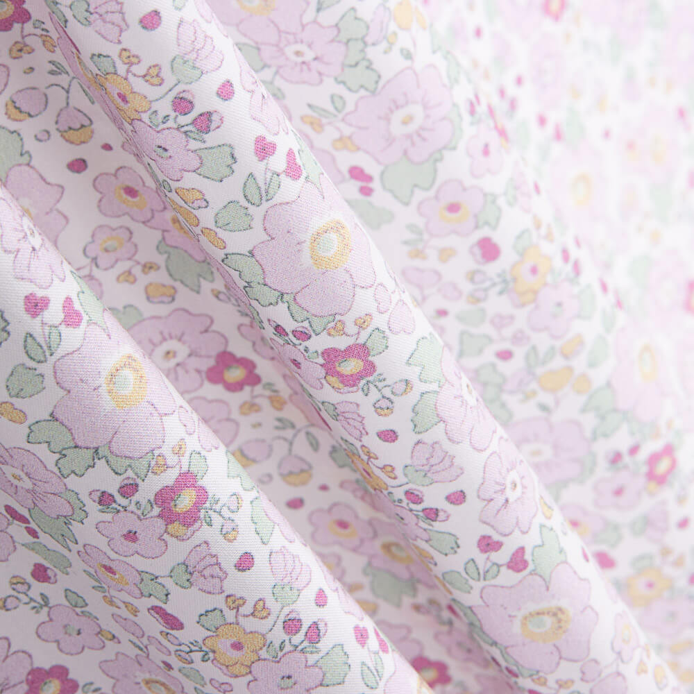 Retal Popelín Algodón Flores Coba 190x140 cm. - Ribes y Casals