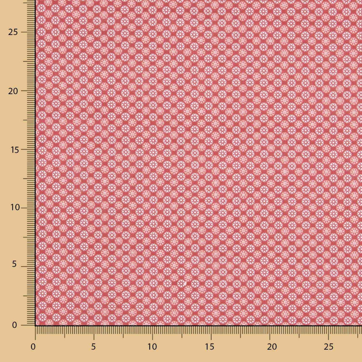 Dark Pink Flowers Cotton Poplin - Ribes y Casals