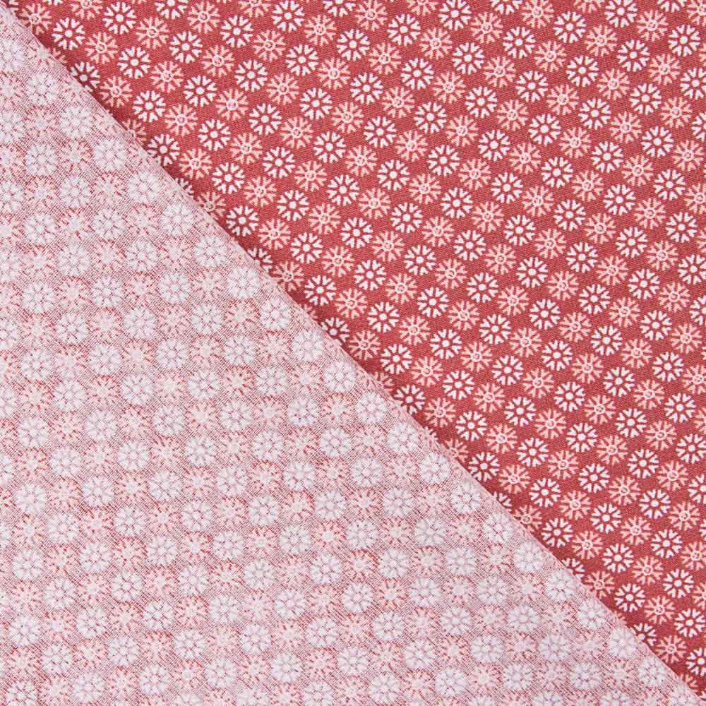 Dark Pink Flowers Cotton Poplin - Ribes y Casals