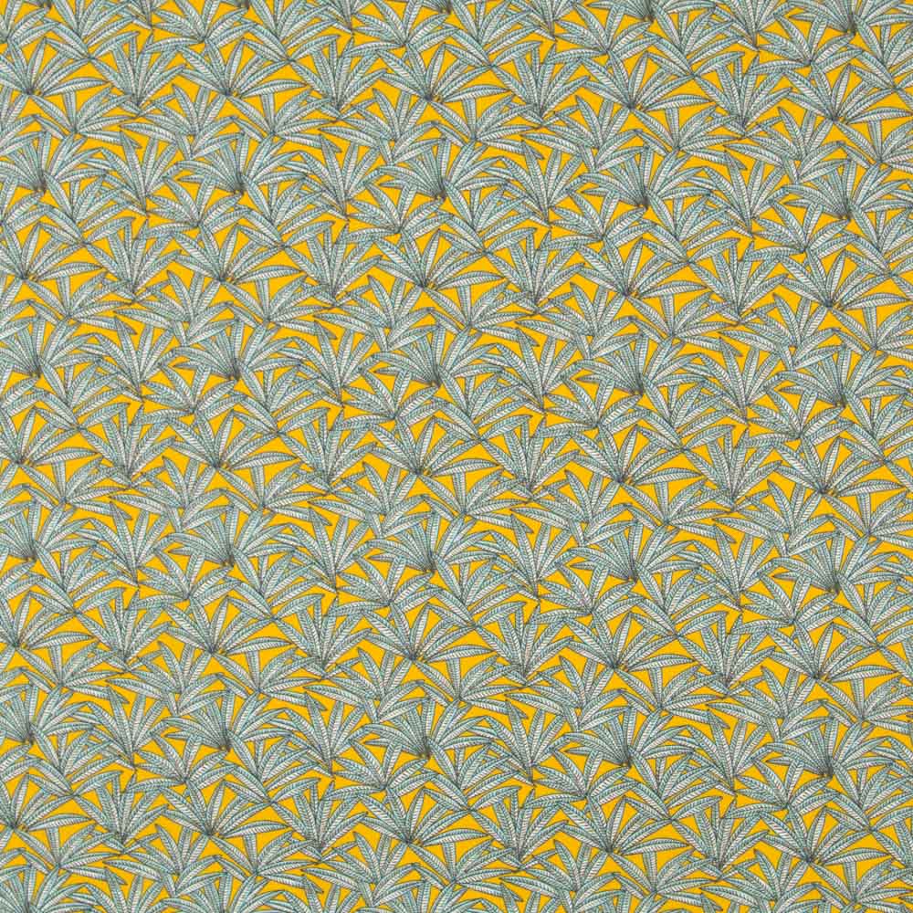 Cotton Poplin Yellow Cannabis - Ribes y Casals