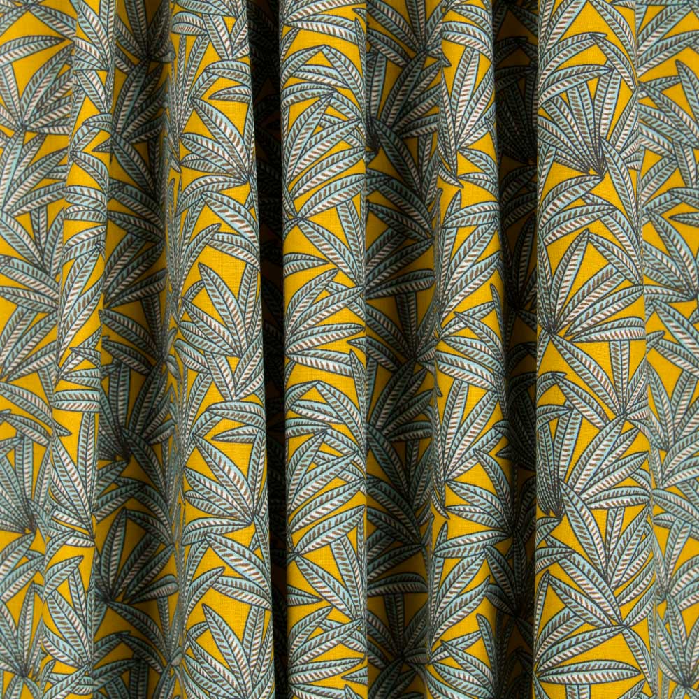 Cotton Poplin Yellow Cannabis - Ribes y Casals