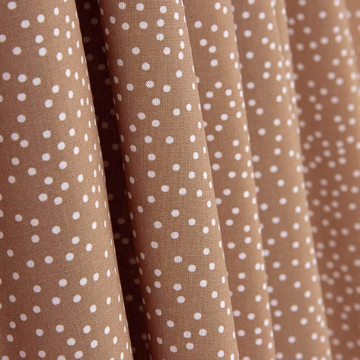 Cotton Poplin – White Polka Dots on Brick Red - Ribes y Casals
