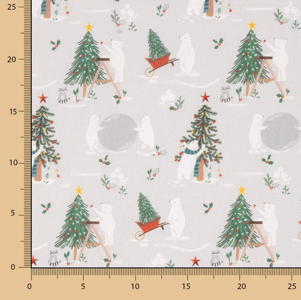 Poplin Cotton Christmas Bears - Ribes y Casals