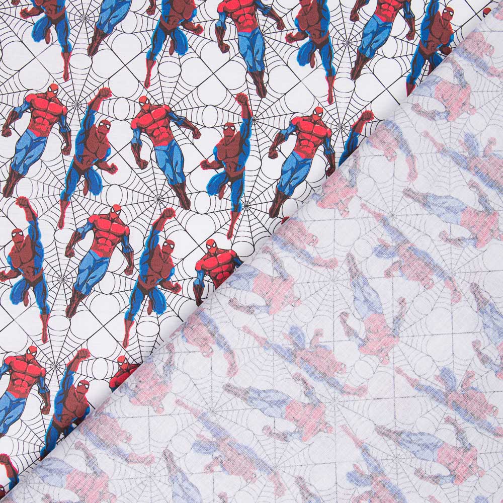 Popelín Algodón Hombre Araña Blanco - Ribes y Casals