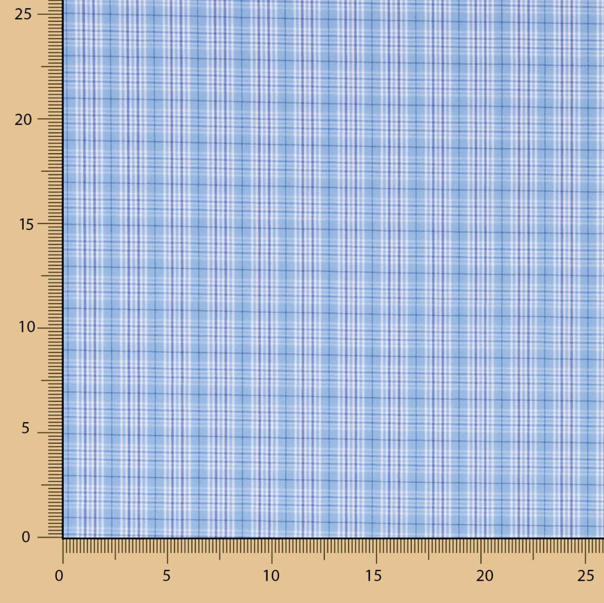 Blue Checked Shirting Poplin - Ribes y Casals