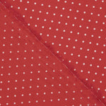 Red Casteller Poplin with White Polka Dots - Ribes y Casals