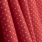 Red Casteller Poplin with White Polka Dots - Ribes y Casals