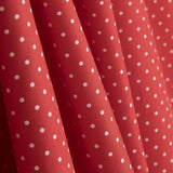 Red Casteller Poplin with White Polka Dots - Ribes y Casals