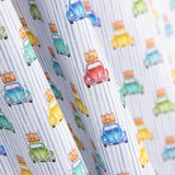Retal Popelín Camisero Coches Listado 40x140 cm - Ribes y Casals