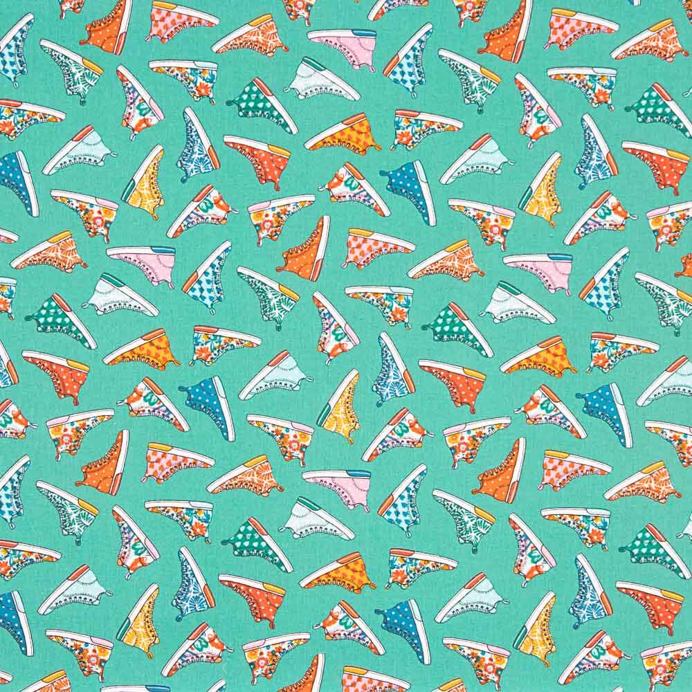 Green Baskets Printed Cotton - Ribes y Casals