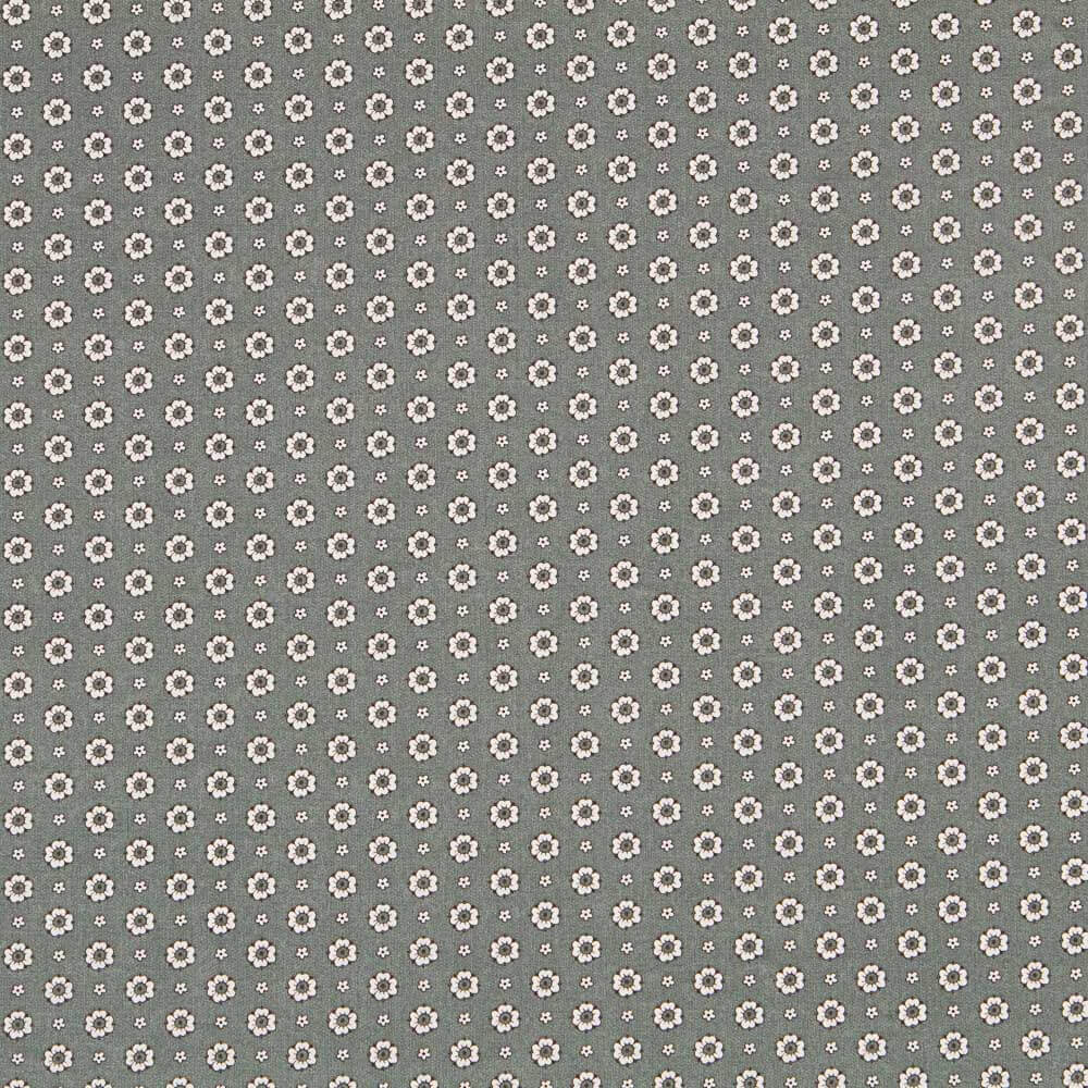 Poplin Vintage Flower Grey - Ribes y Casals