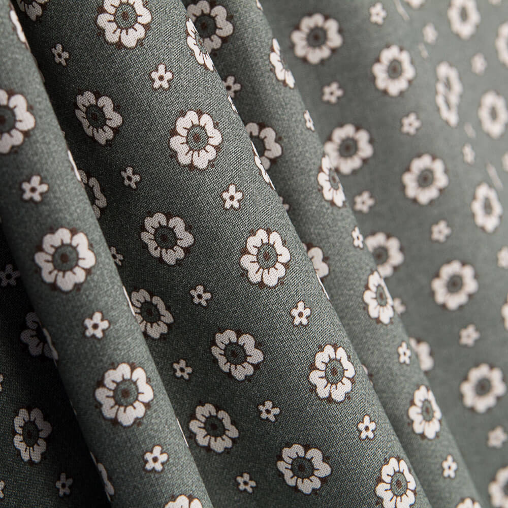 Poplin Vintage Flower Grey - Ribes y Casals
