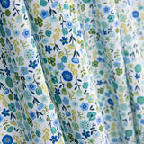 Organic Cotton Poplin Floral Bloom Blue - Ribes y Casals