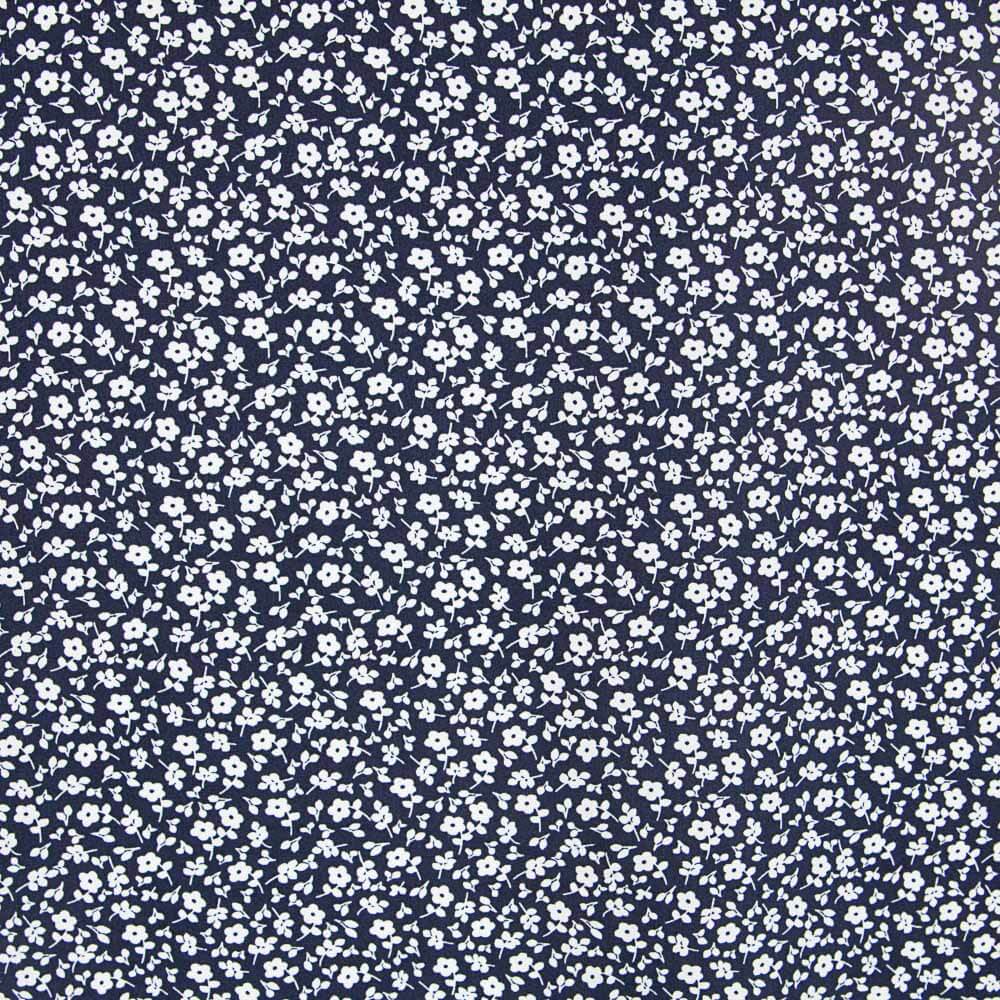 Poplin Flowers Midnight Blue - Ribes y Casals