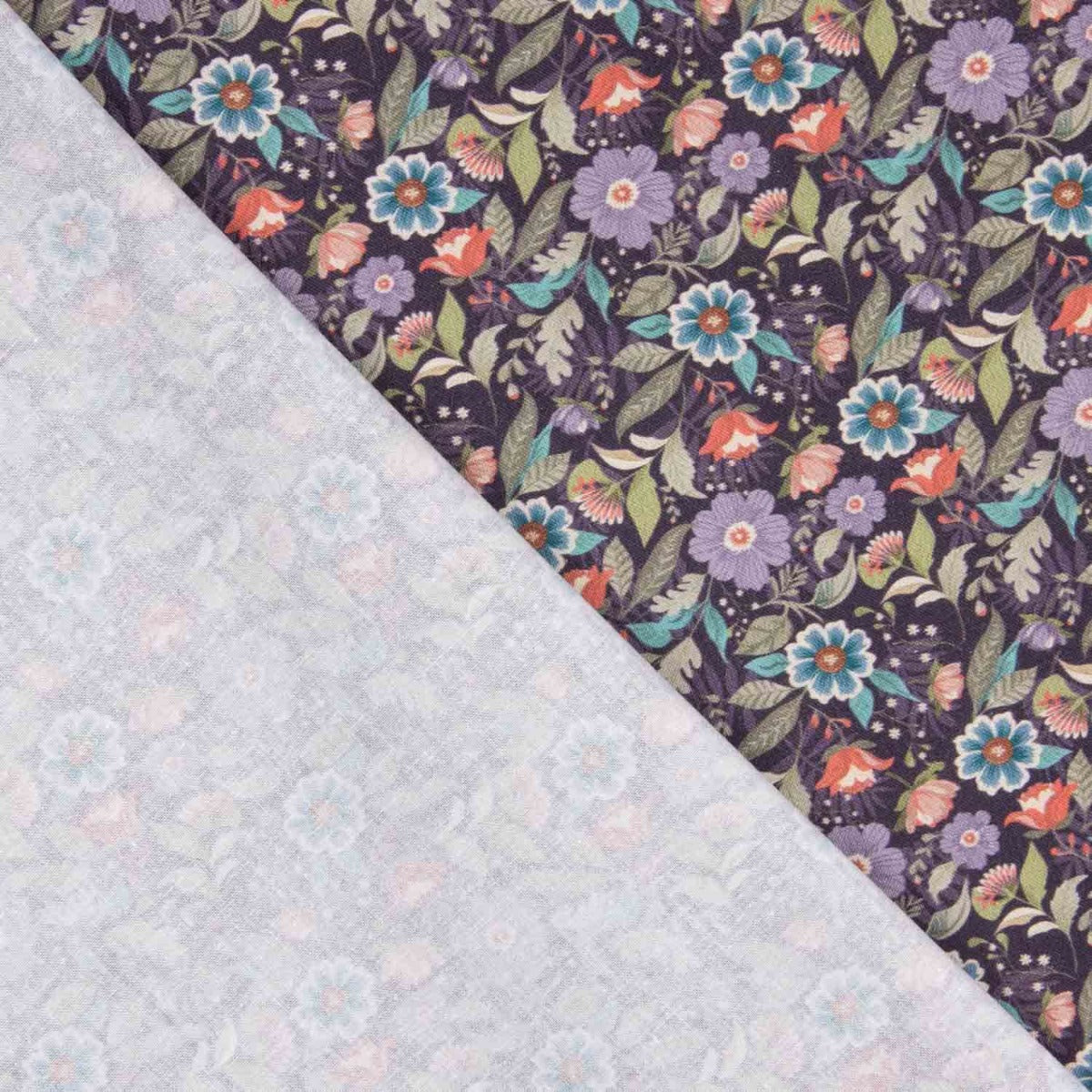 Botanical Violet Cotton Poplin - Ribes y Casals