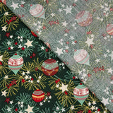 Poplin Christmas Balls Deco Green - Ribes y Casals