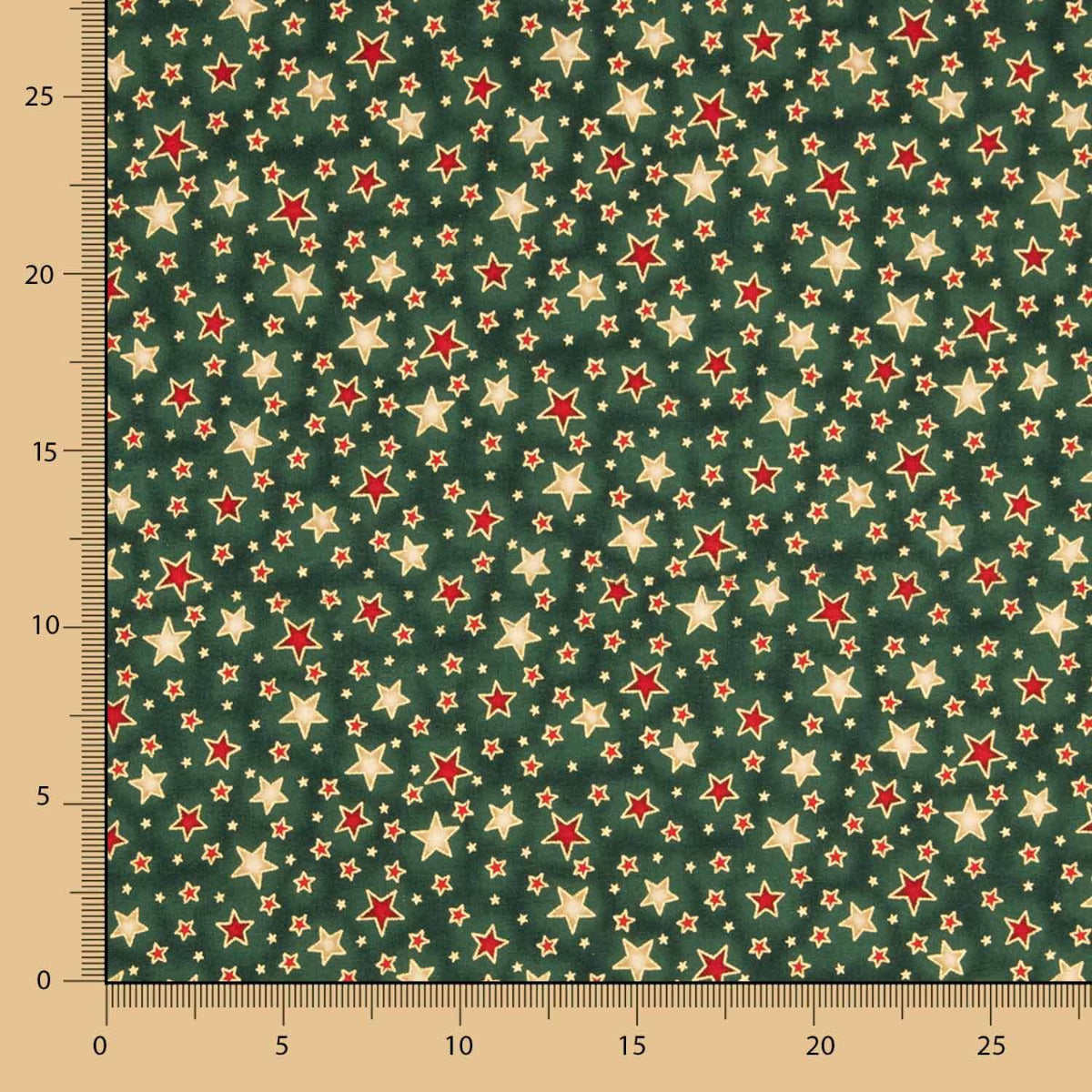 Green Starry Christmas Poplin - Ribes y Casals