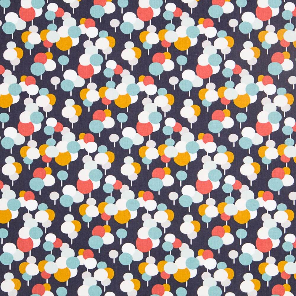 Organic Poplin Zubila Midnight Blue - Ribes y Casals