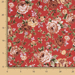 “Passion Red Roses” Cotton Poplin - Ribes y Casals
