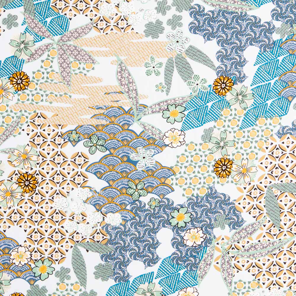 Viscose Poplin Patchwork Wax Green - Ribes y Casals