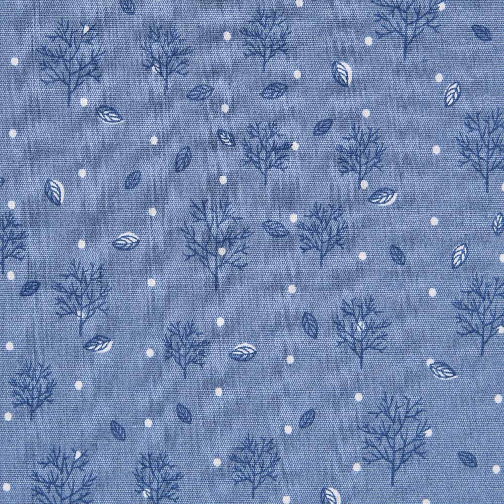 Blue Forest Cotton Poplin - Ribes y Casals