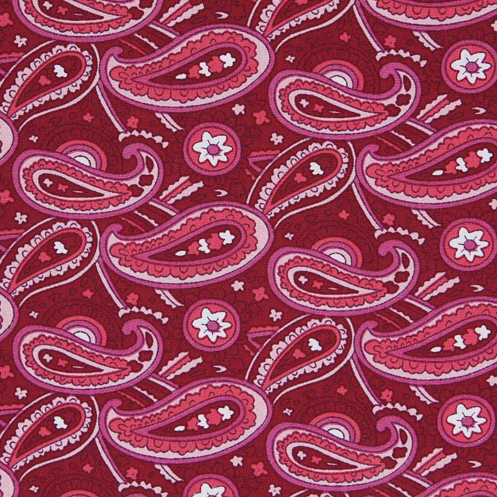 Fuchsia Paisley Cotton Poplin - Ribes y Casals
