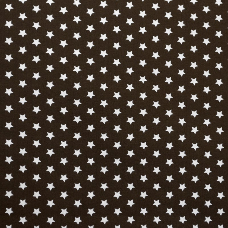 Cotton Poplin Stars Chocolate - Ribes y Casals