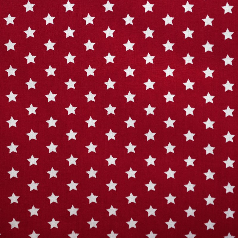 Cotton Poplin Stars Red - Ribes y Casals