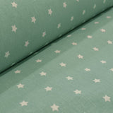 Cotton Poplin Stars Green - Ribes y Casals
