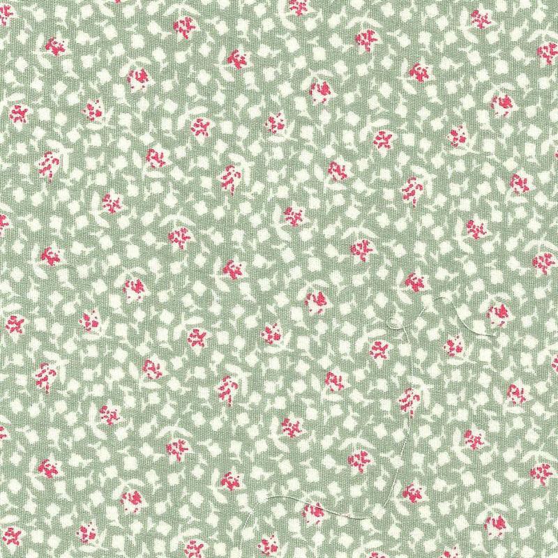 Poplin Cotton Small Flower Water - Ribes y Casals