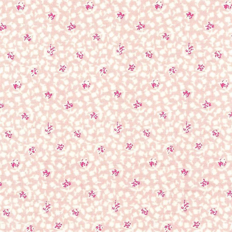 Poplin Cotton Flower small Pink - Ribes y Casals