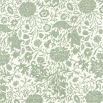 Poplin Cotton Flower Green - Ribes y Casals