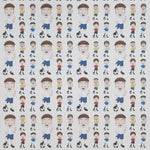 Cotton Kids Fabric Football Ecru - Ribes y Casals