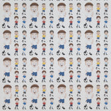 Cotton Kids Fabric Football Ecru - Ribes y Casals