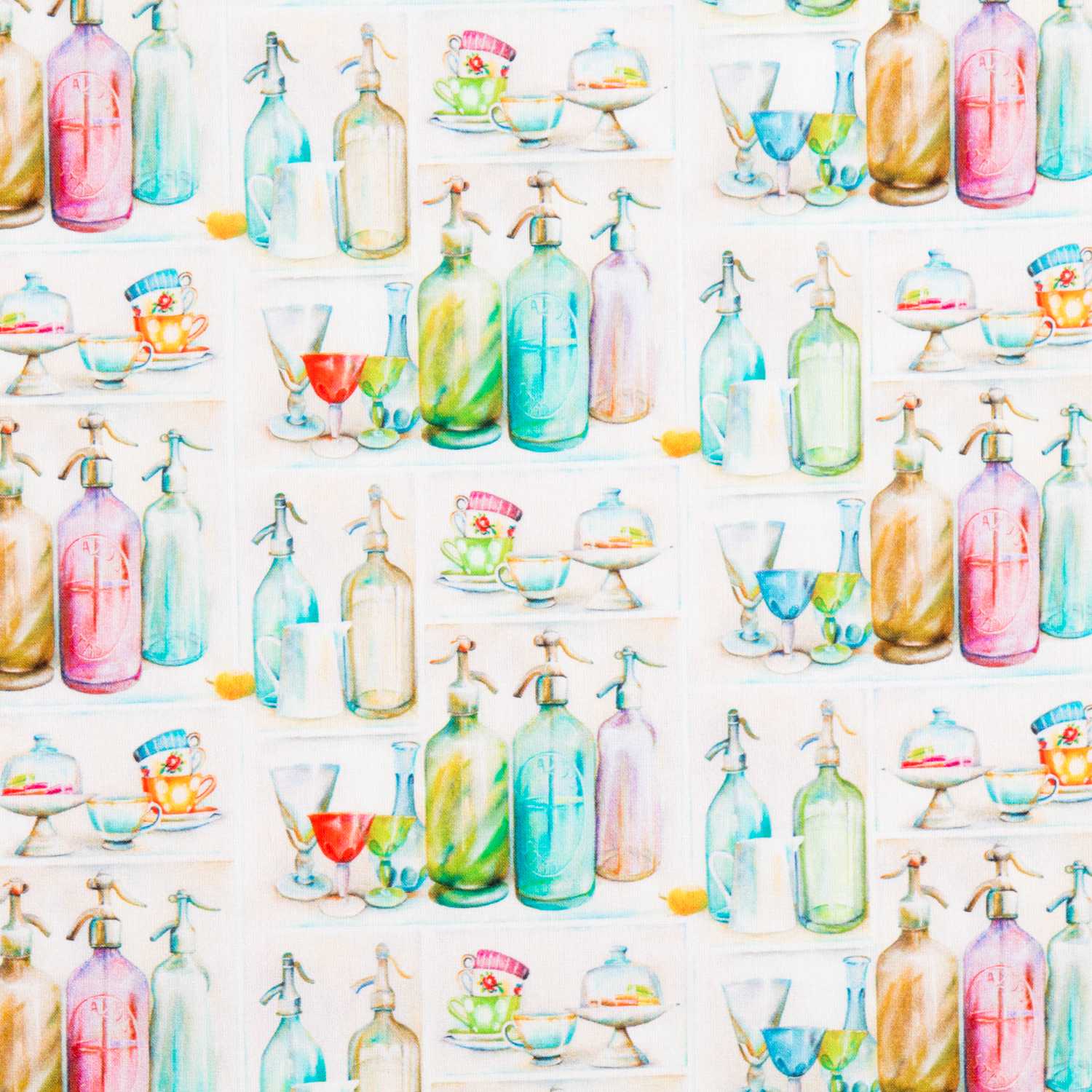 Poplin Cotton Bottles Multicolored - Ribes y Casals
