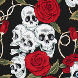 Poplin Skull and Roses - Ribes y Casals
