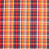 Madras Poplin Cotton Blue Orange - Ribes y Casals