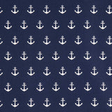 Cotton Poplin Anchors Navy Blue - Ribes y Casals