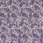 Purple Cotton Paisley Poplin - Ribes y Casals