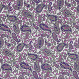 Purple Cotton Paisley Poplin - Ribes y Casals