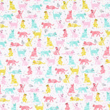 Organic Cotton Poplin Multicolor Cats - Ribes y Casals