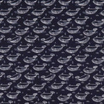 Whale Cotton Poplin Navy Blue - Ribes y Casals