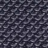 Whale Cotton Poplin Navy Blue - Ribes y Casals