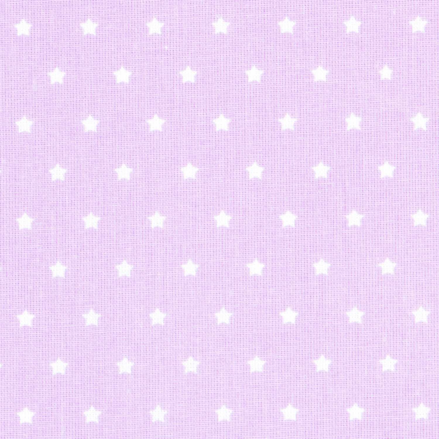 Poplin White Stars Lilac - Ribes y Casals
