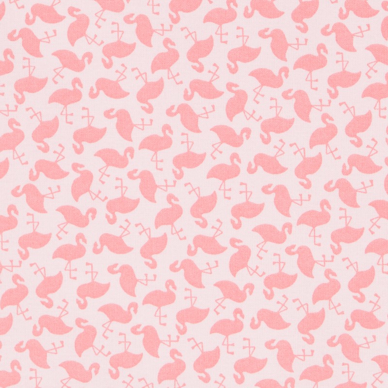 Poplin Flamingos Coral - Ribes y Casals
