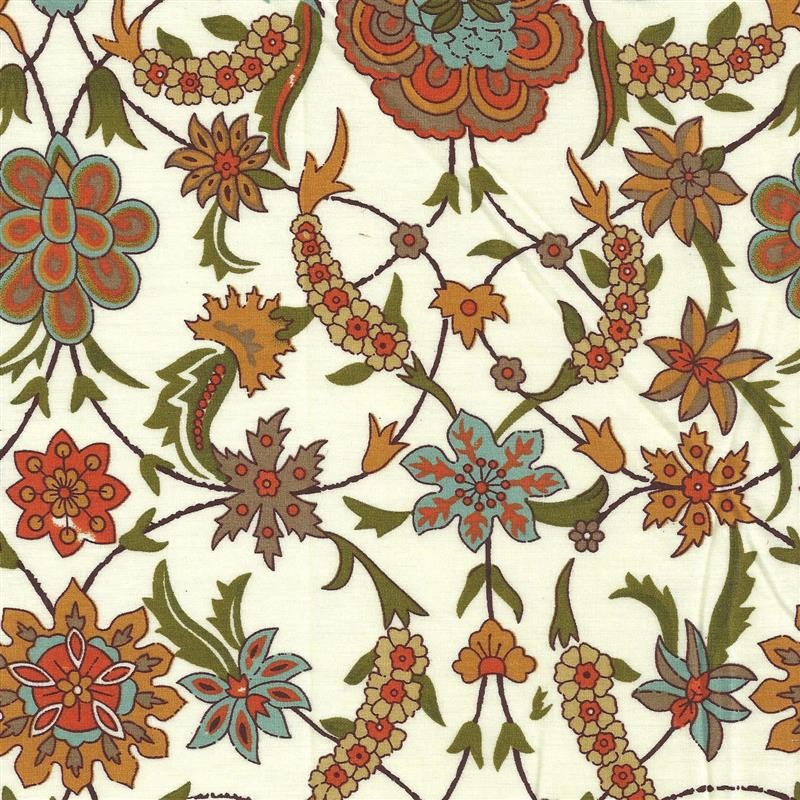 Poplin Flower Ground Beige - Ribes y Casals
